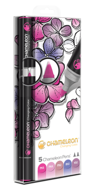 Chameleon Art Products Pens Floral Tones Set of 5 