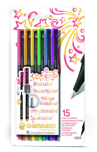 Chameleon Art Products Fineliners 6 pack Primary Colors