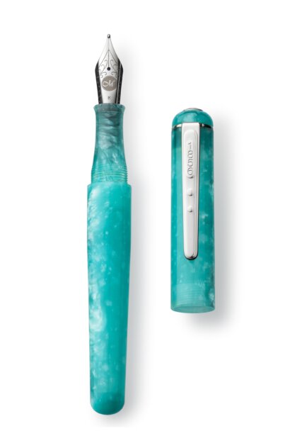 Turquoise Ocean Fountain Pen Med Handwriting Nib