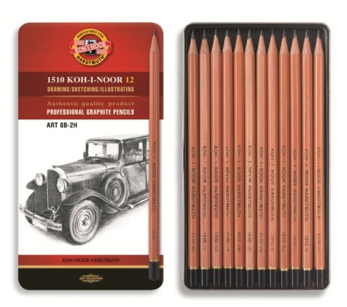 Set of 12 Graphite Pencils 1512 N