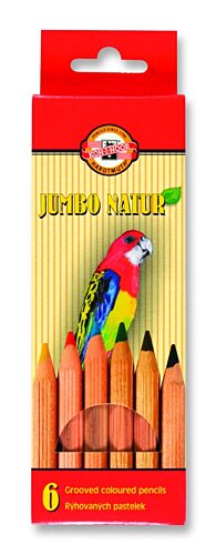6 Grooved Colouring Pencils
