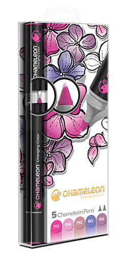 Chameleon Art Products Pens Floral Tones Set of 5 