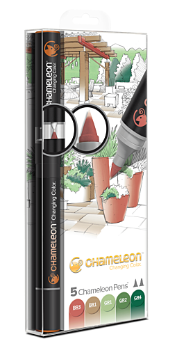Chameleon Art Products Pens Nature Tones of 5 