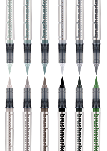 KARIN Brushmarker PRO 12 "Grey colours" set, MOOD
