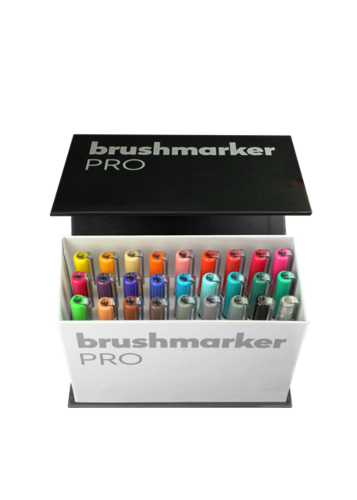 KARIN Brushmarker PRO Mini Box 26 colours + 1 blender set, front