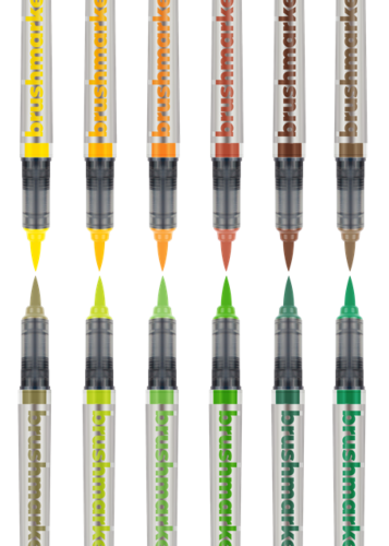 KARIN Brushmarker PRO 12 "Sun and tree colours" set, mood