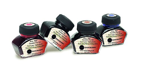 Ass. 4 Bottles - Calligraphy Black, Blue, Sepia, Red 