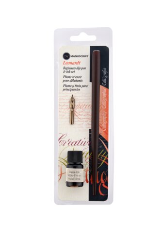 Round Hand Nib, Holder & Sepia Ink