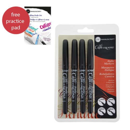 Italic Calligraphy Writing Set - 4 Pack