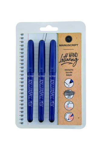 Rollerball Pen- Triple Pack Blue 