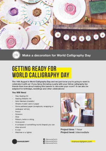 World Calligraphy Day Create Your Own Decorations Craft Project